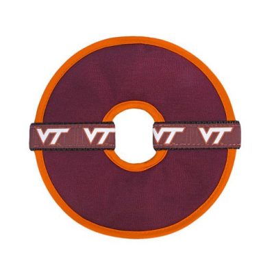 a maroon dog frisbee