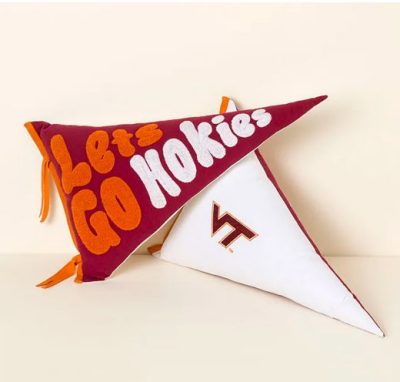 a pennant shaped pillow