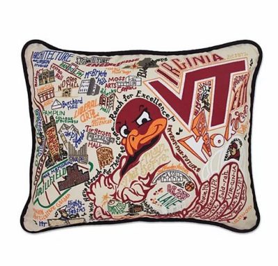 an embroidered pillow