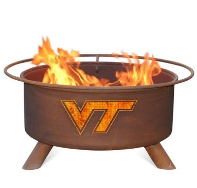 a metal fire pit