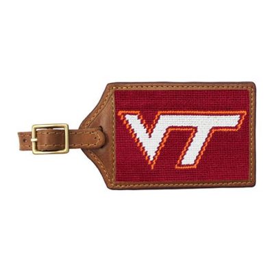 a leather luggage tag