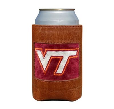 a leather can cooler