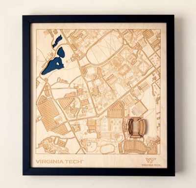 a framed map
