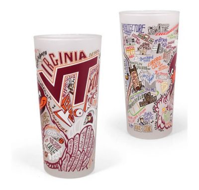 a set of frosted line-art glasses