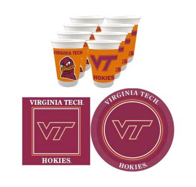 a set of paper cups and plates