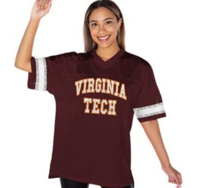 a maroon football jersey