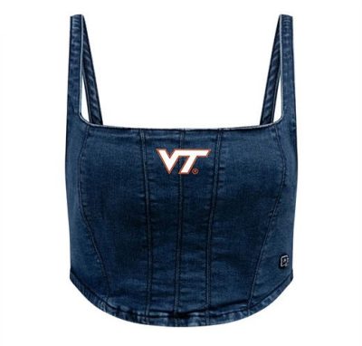 a denim corset