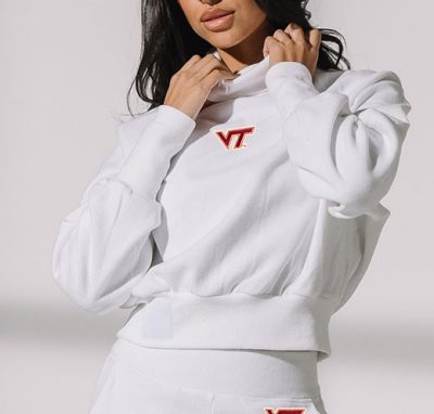 a white turtleneck
