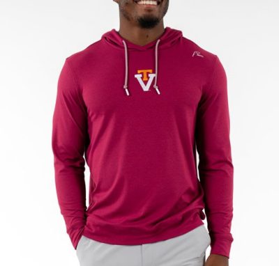 a red hoodie