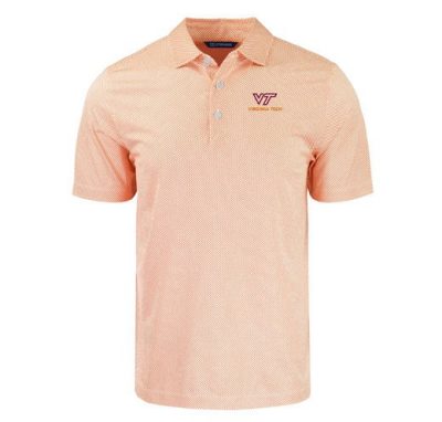 a salmon colored polo shirt