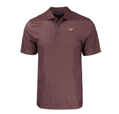 a maroon polo shirt