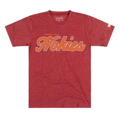 a red tee shirt