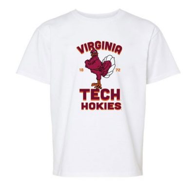a white graphic tee