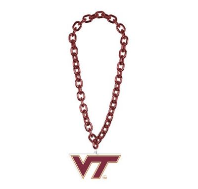 a VT logo on a large chain