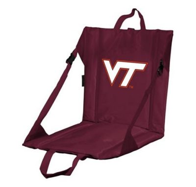 a maroon stadium seat