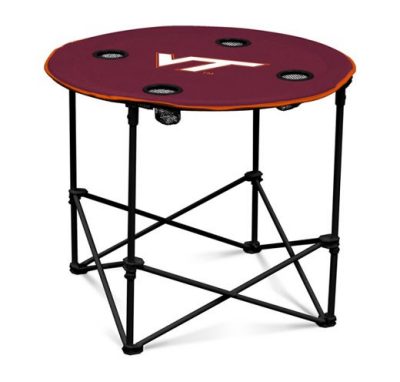 a folding round table