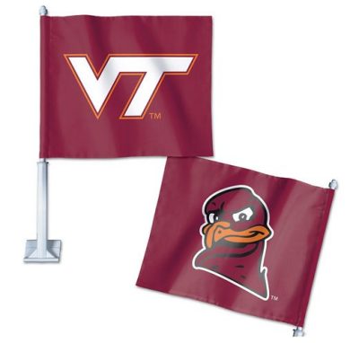 a pair of vehicle flags