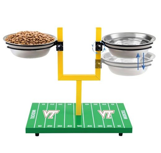 an adjustable pet bowl holder