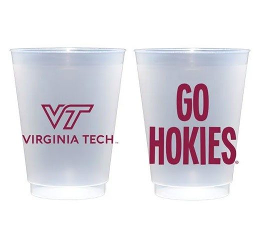 a pair of plastic cups
