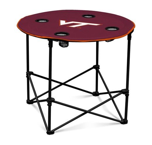 a folding round table