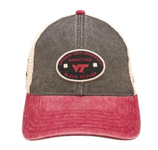 a black and red baseball cap