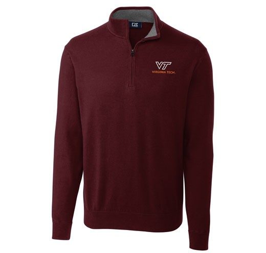 a maroon pullover sweater