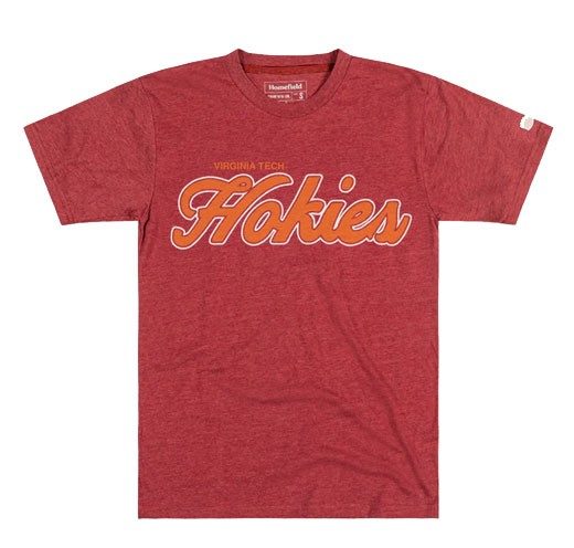 a red tee shirt