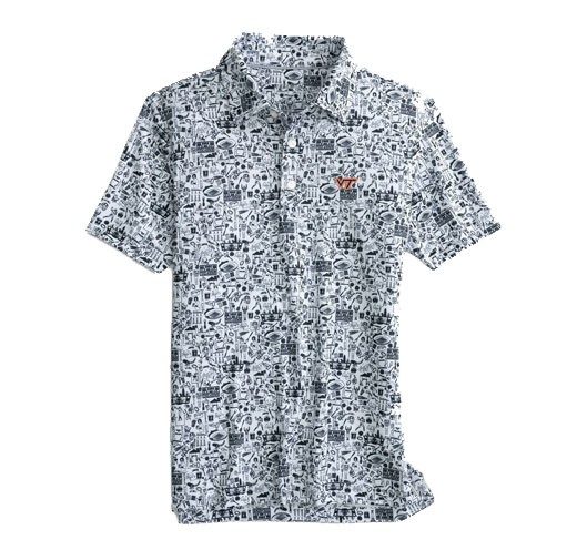 a print polo shirt