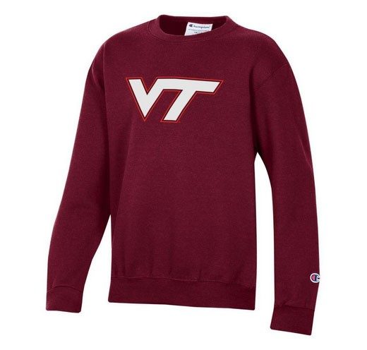 a maroon sweater