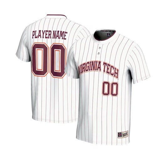 a pinstriped jersey
