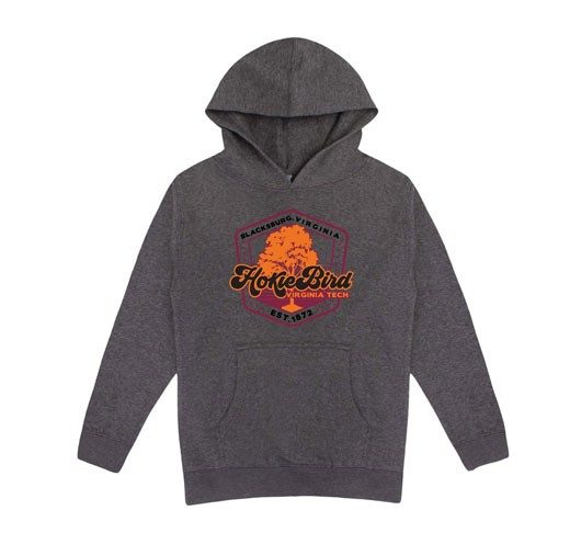 a grey hoodie